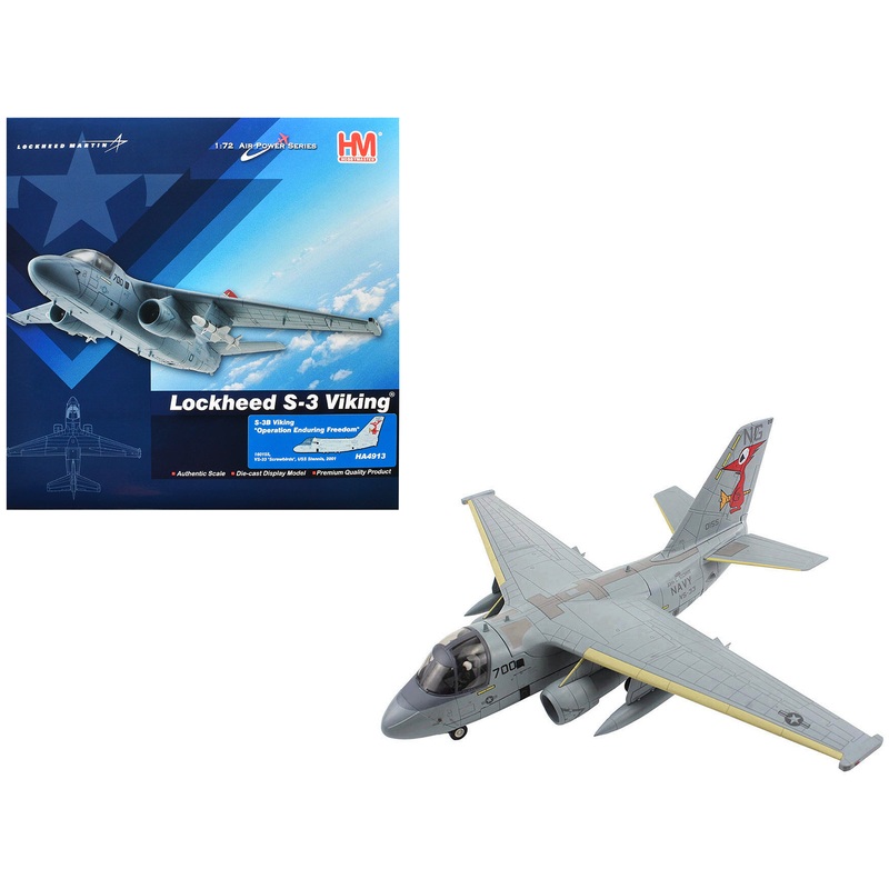 Lockheed S-3B Viking Aircraft “Operation Enduring Freedom VS-33 Screwbirds USS Stennis” (2001) United States Navy “Air Power Series” 1/72 Diecast Model by Hobby Master