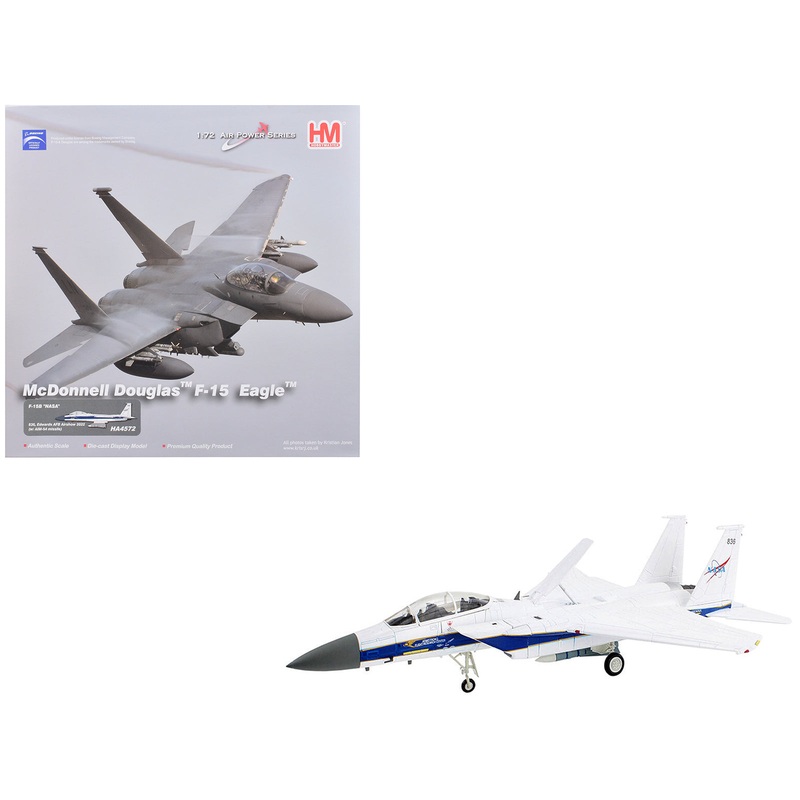 McDonnell Douglas F-15B Eagle Fighter Aircraft “Edwards AFB Airshow 2022 Armstrong Flight Research Center” NASA “Air Power Series” 1/72 Diecast Model by Hobby Master