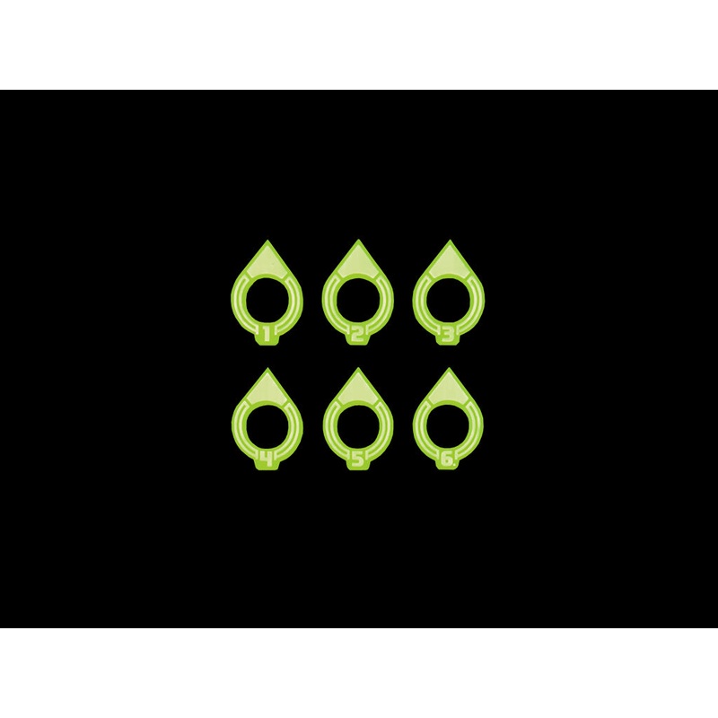Micro Art Studio – Space Fighter Arc Indicators Medium/Large Green (6pc) P00246