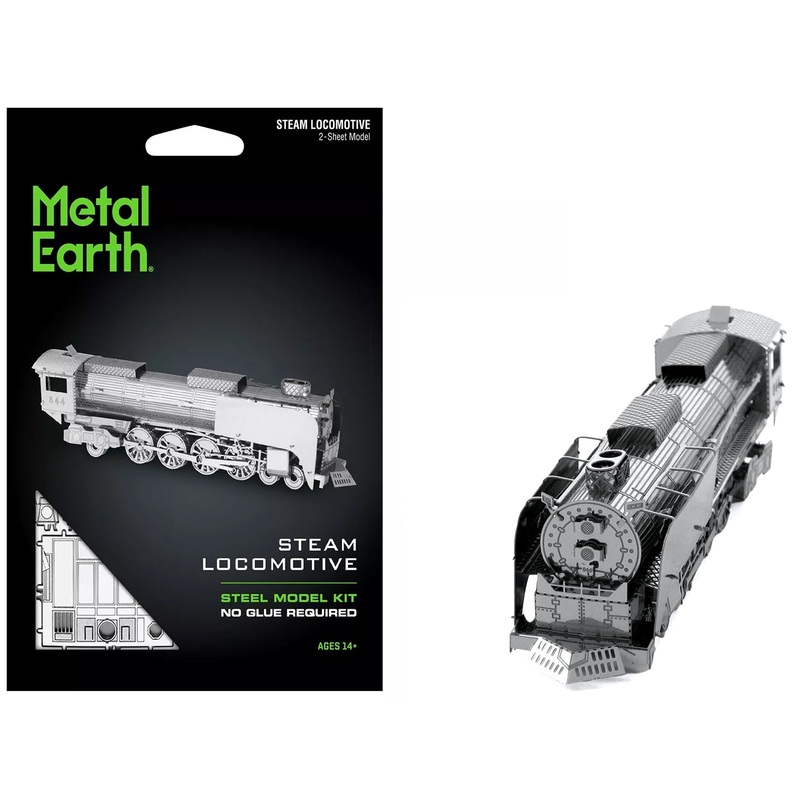 Model Kit Steam Locomotive #844 (Moderate Difficulty) Steel Model by Metal Earth