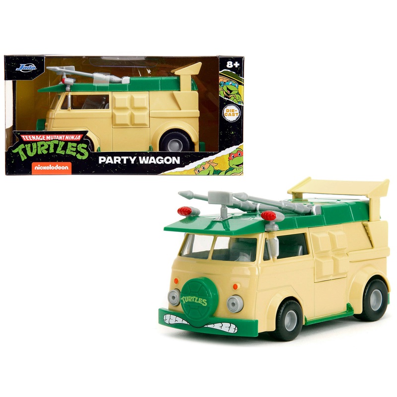 Party Wagon Green and Beige “Teenage Mutant Ninja Turtles” “Hollywood Rides” Series Diecast Model Car by Jada