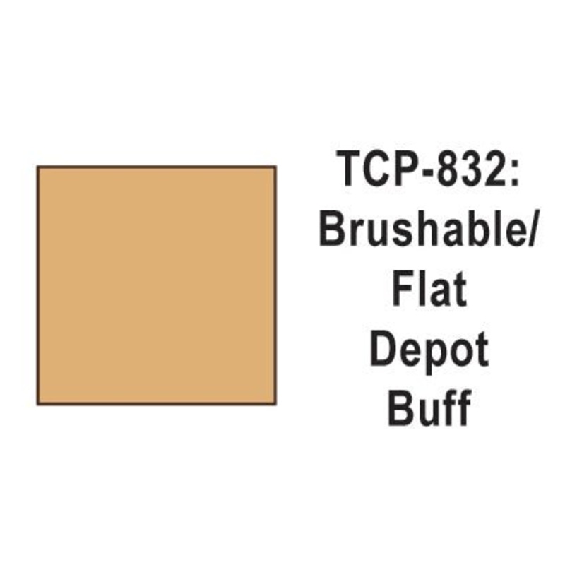 Tru Color TCP-832 Flat Depot Buff Paint 1 Fluid Ounce