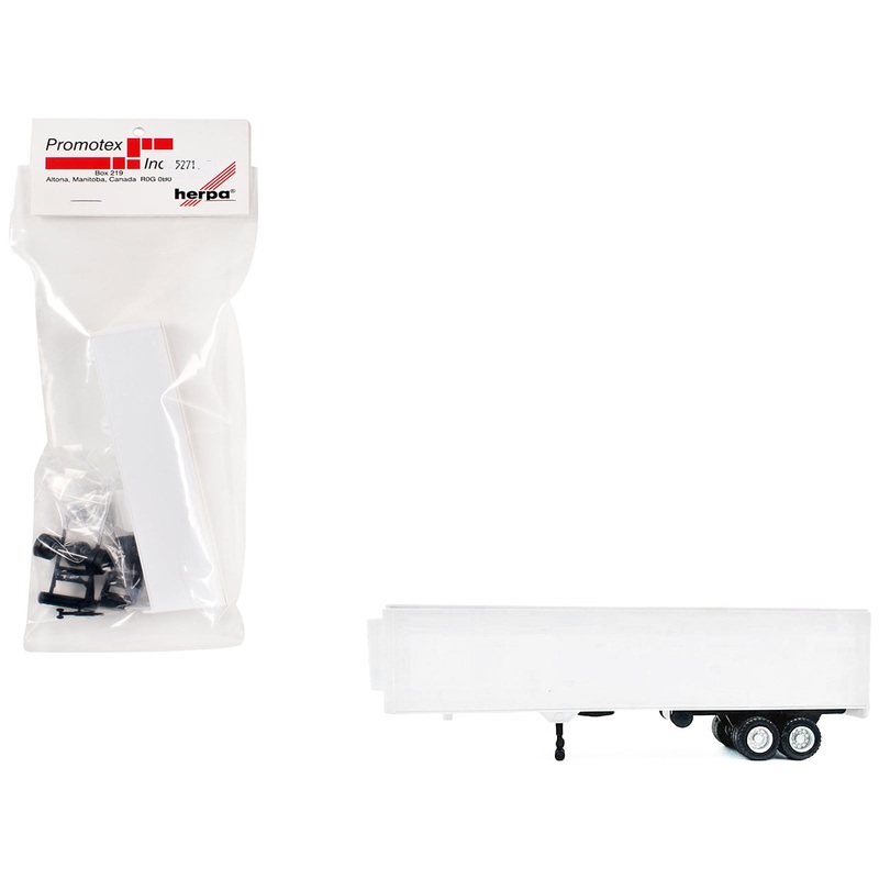 40ft Refrigerated (Reefer) Trailer White 1/87 (HO) Plastic Model by Promotex