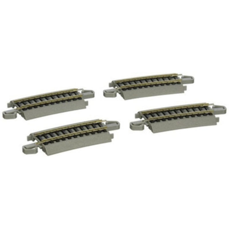 Bachmann 44530 HO Scale E-Z Track One-Third Section 18Radius Curved Track (4/card)