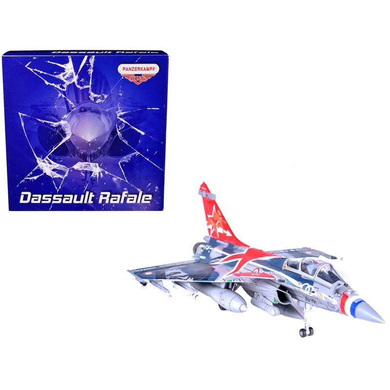 Dassault Rafale C Fighter Jet “Regiment de Chasse 2/30 Normandie-Niemen” 75th Anniversary Edition with Missile Accessories “Panzerkampf Wing” Series 1/72 Scale Model by Panzerkampf