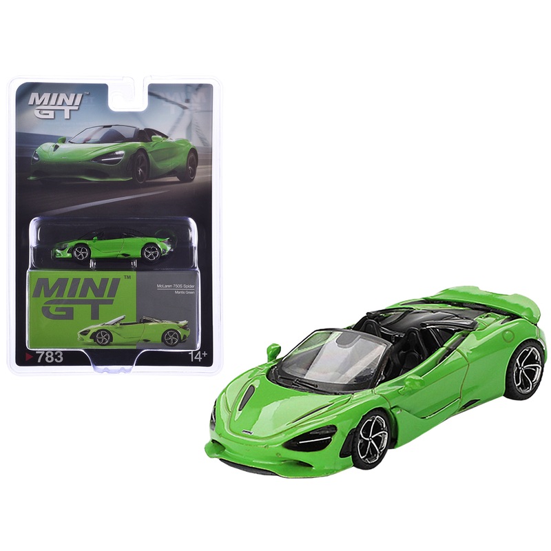 McLaren 750S Spider Mantis Green Limited Edition 1/64 Diecast Model Car by Mini GT