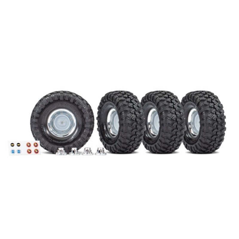 Traxxas – 8166X – Tires & Wheels 1.9″ Chrome Canyon (4) (TRX-4 Chev Blazer)