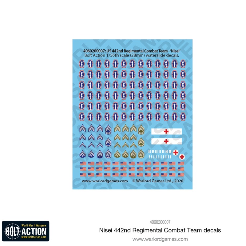Warlord – Bolt Action: Decals – US 442nd Regimental Combat Team