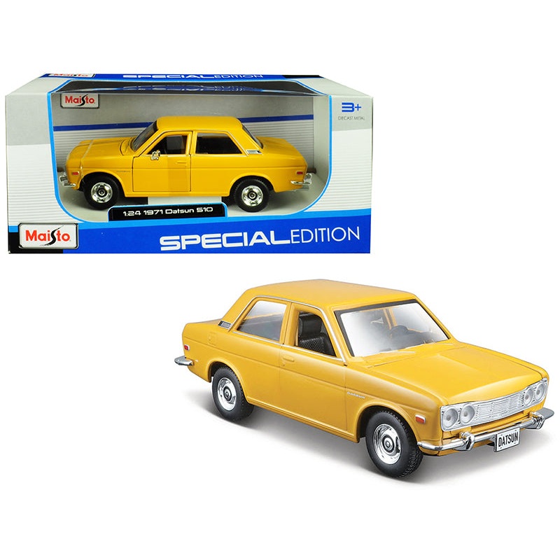 1971 Datsun 510 Yellow “Special Edition” 1/24 Diecast Model Car by Maisto