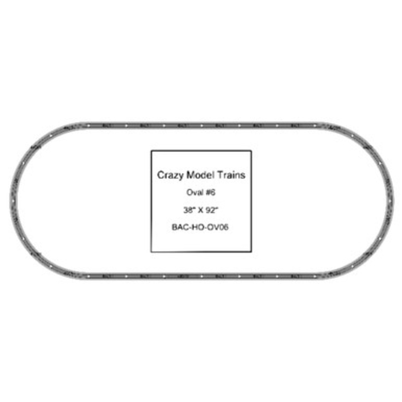 Bachmann E-Z Track HO Scale Oval #06 Basic Train Track Set – 38″ X  92″