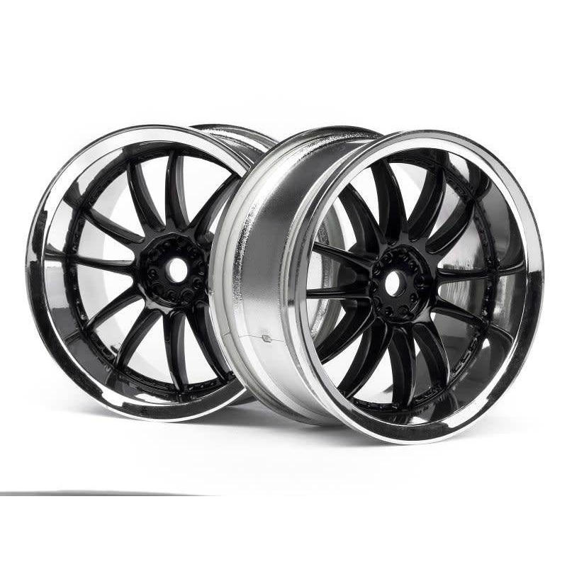 HPI – Work XSA 02C Wheel 26mm Chrome/Black (3mm Offset) (2)
