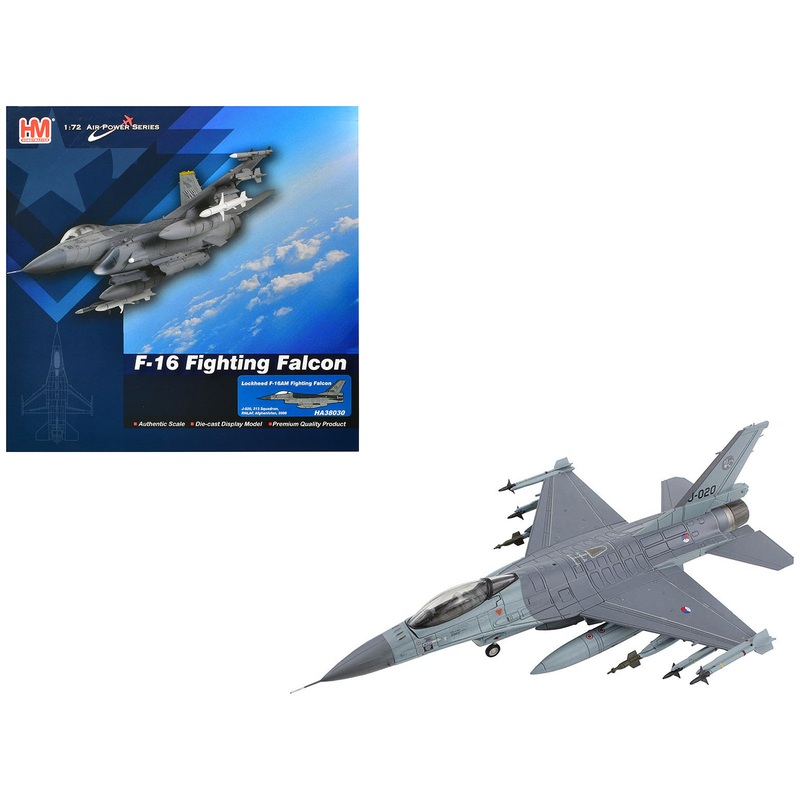 Lockheed F-16AM Fighting Falcon Fighter Aircraft “313 Squadron Afghanistan” (2008) Royal Netherlands Air Force (RNLAF) “Air Power Series” 1/72 Diecast Model by Hobby Master