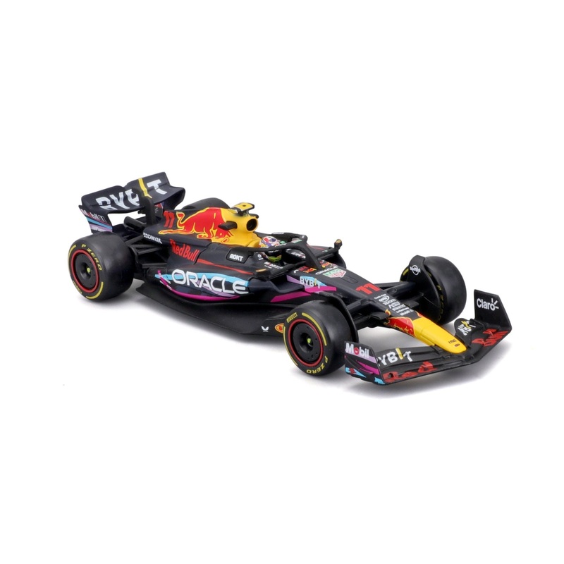 Burago – 1/43 Red Bull F1 RB19 2023 w/ Helmet – Case (#11 S.Perez)