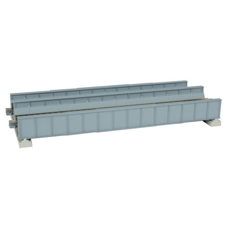 Kato 20-457 N Double Track Plate Girder Bridge, Gray