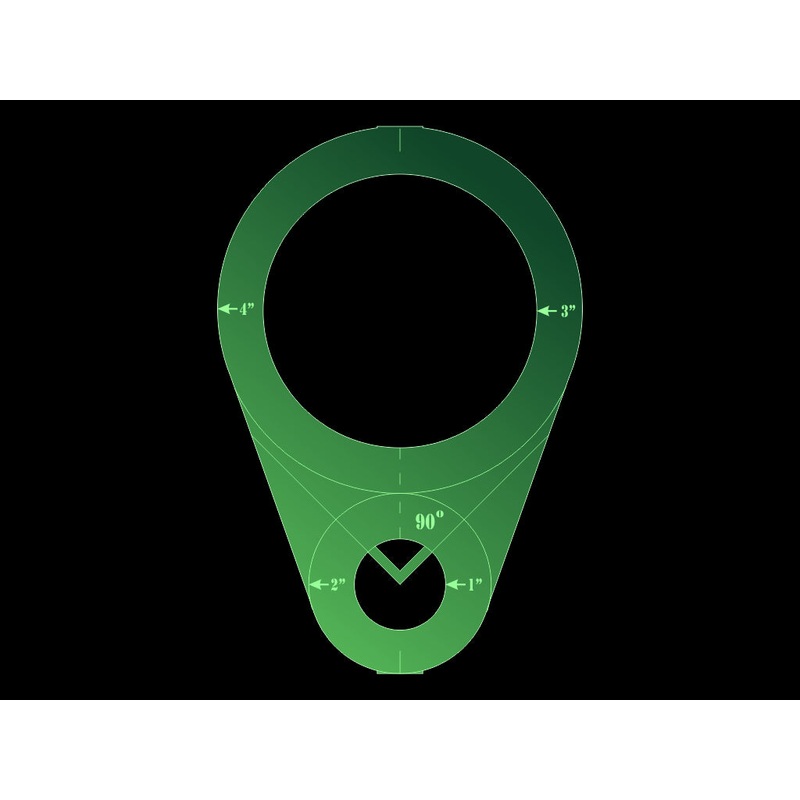 Micro Art Studio – WW2 Circular Ruler (1) Green P00164