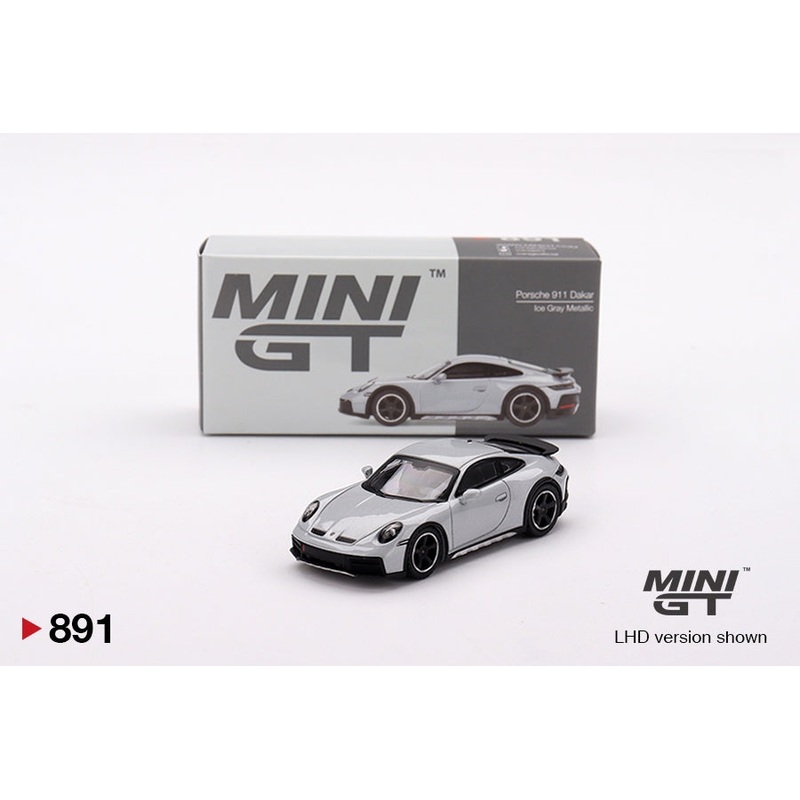 Mini GT – 1/64 Porsche 911 Dakar Ice Gray Metallic