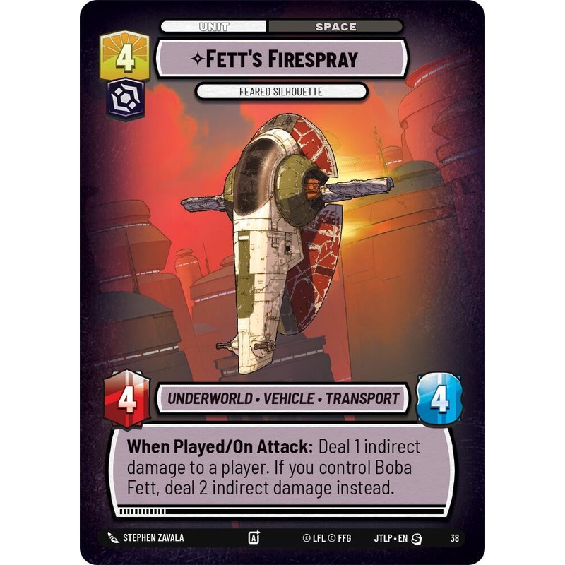 SWU – Fett’s Firespray – Feared Silhouette  (38) (WP) (Hyperspace Foil)