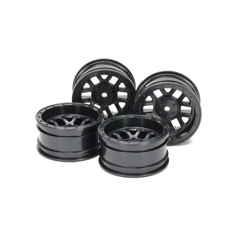 Tamiya – CC02 12-Spoke Wheels 26mm +6 (4pcs) Blk