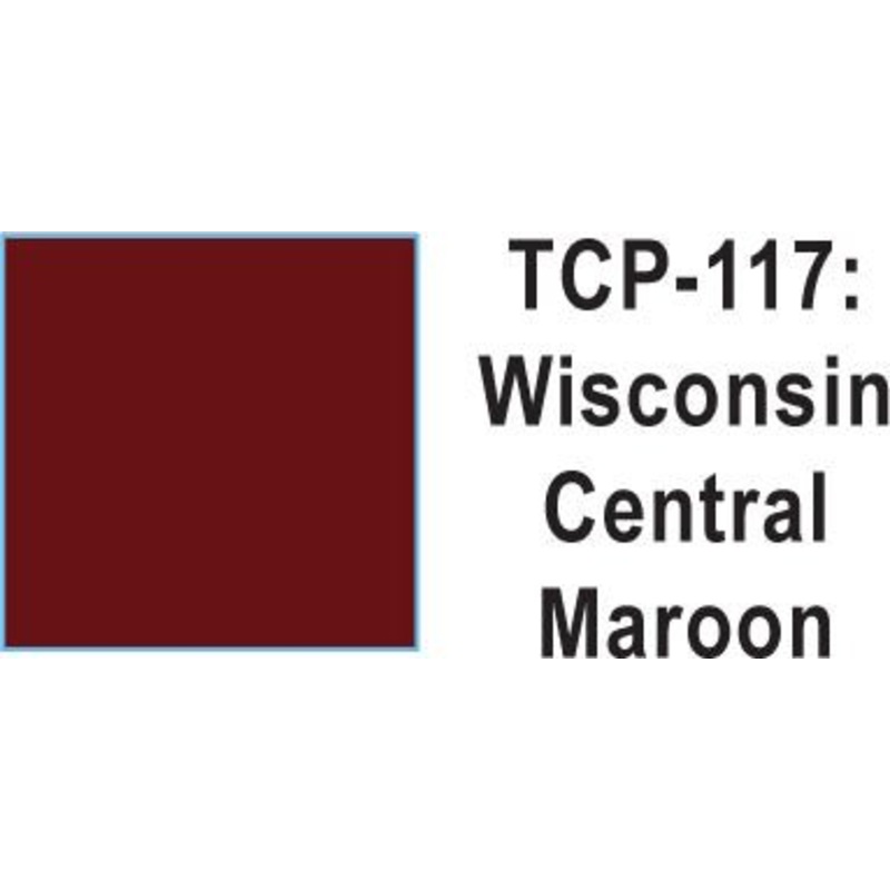Tru Color TCP-117 Wisconsin Central Maroon Paint 1 ounce