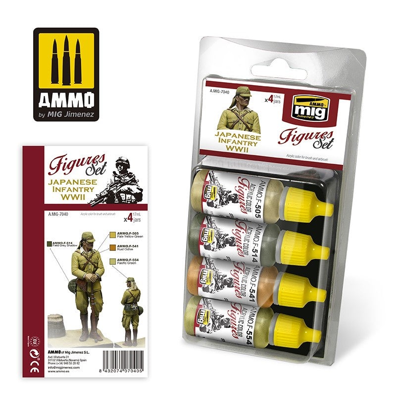 AMMO – 7040 Japanese Infantry WWII Figures (Paint Set)