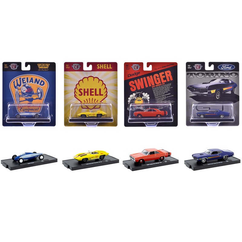 “Auto-Drivers” Set of 4 pieces in Blister Packs Release 126 Limited Edition to 9600 pieces Worldwide 1/64 Diecast Model Cars by M2 Machines