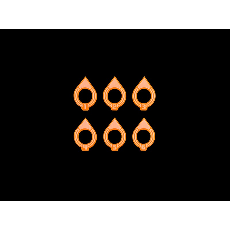 Micro Art Studio – Space Fighter Arc Indicators Medium/Large Orange (6pc) P00254