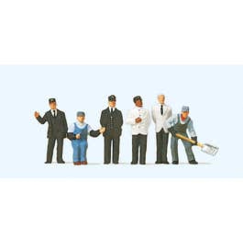 Preiser 10452  HO US Steam Era Porters & Engine Crew