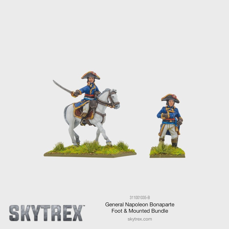 Warlord – Black Powder General Napoleon Bonaparte Mounted and on Foot