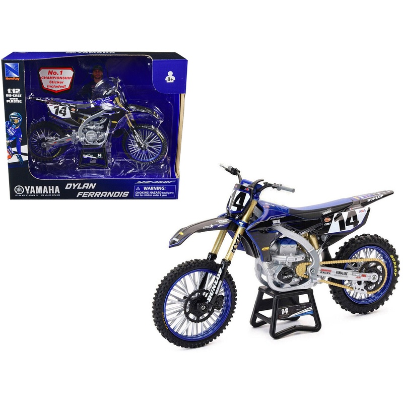 Yamaha YZ450F Championship Edition Motorcycle #14 Dylan Ferrandis “Yamaha Factory Racing” 1/12 Diecast Model by New Ray