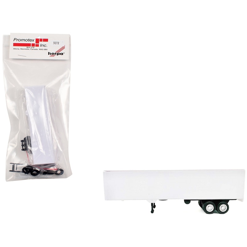 40ft Dry Van Trailer White 1/87 (HO) Plastic Model by Promotex