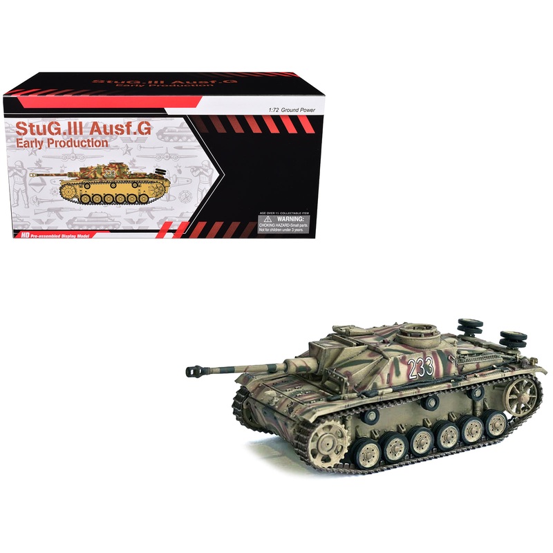 Germany StuG III Ausf. G “Early Production” Tank “#233 Pz.Abt. 103 3.Pz.Gren. Div. Rome” (1943) “NEO Dragon Armor” Series 1/72 Plastic Model by Dragon Models