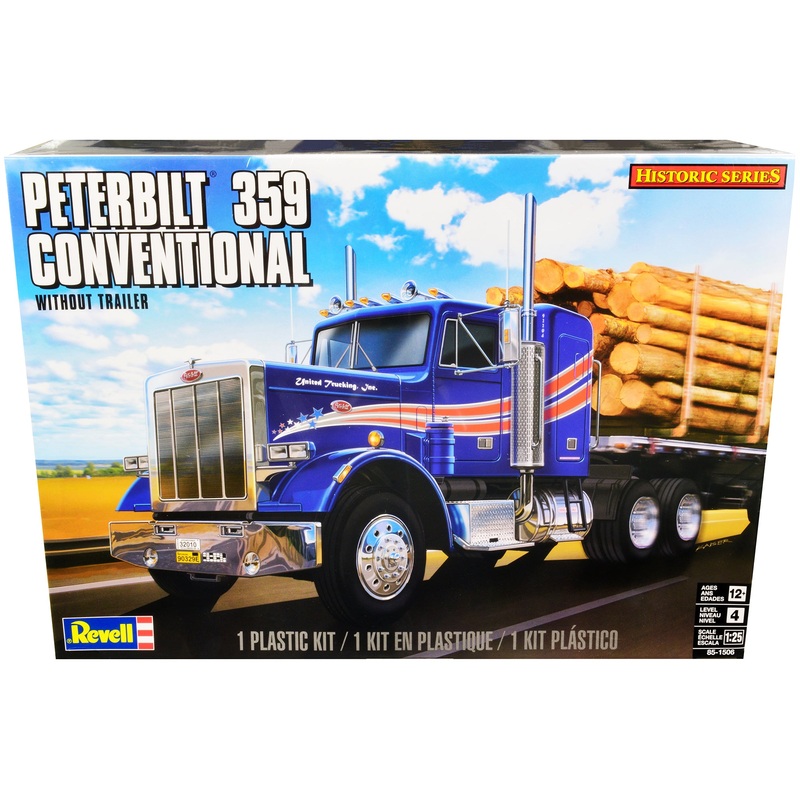 Level 4 Model Kit Peterbilt 359 Conventional Truck Tractor (without Trailer) “Historic Series” 1/25 Scale Model by Revell
