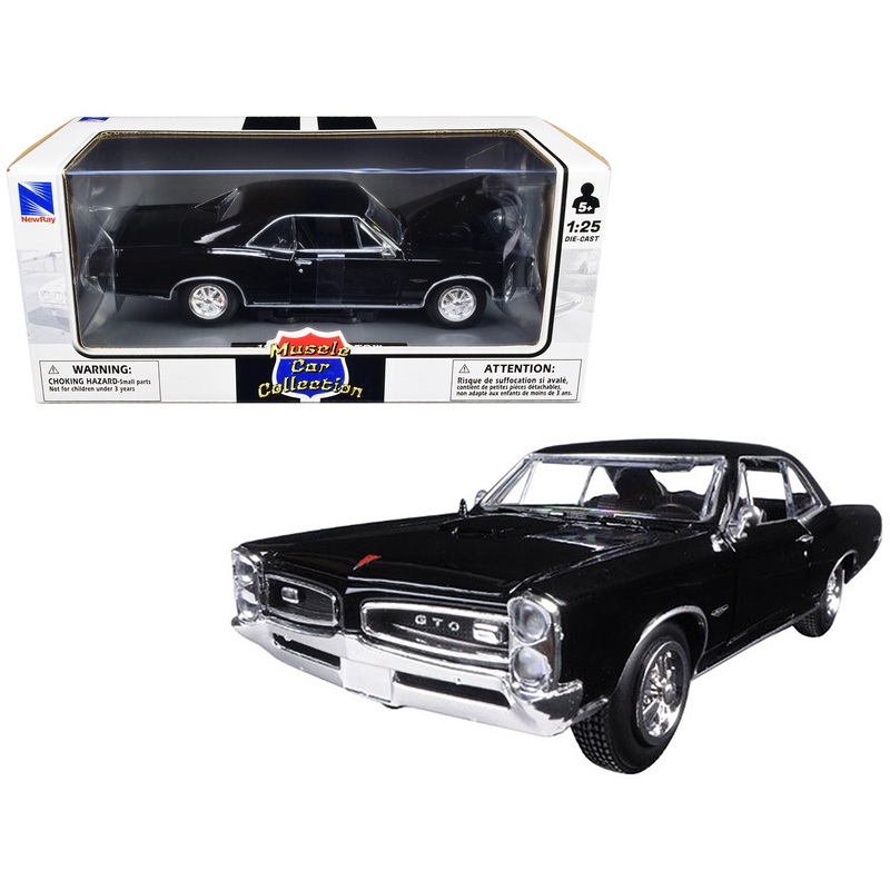 1966 Pontiac GTO Black “Muscle Car Collection” 1/25 Diecast Model Car by New Ray