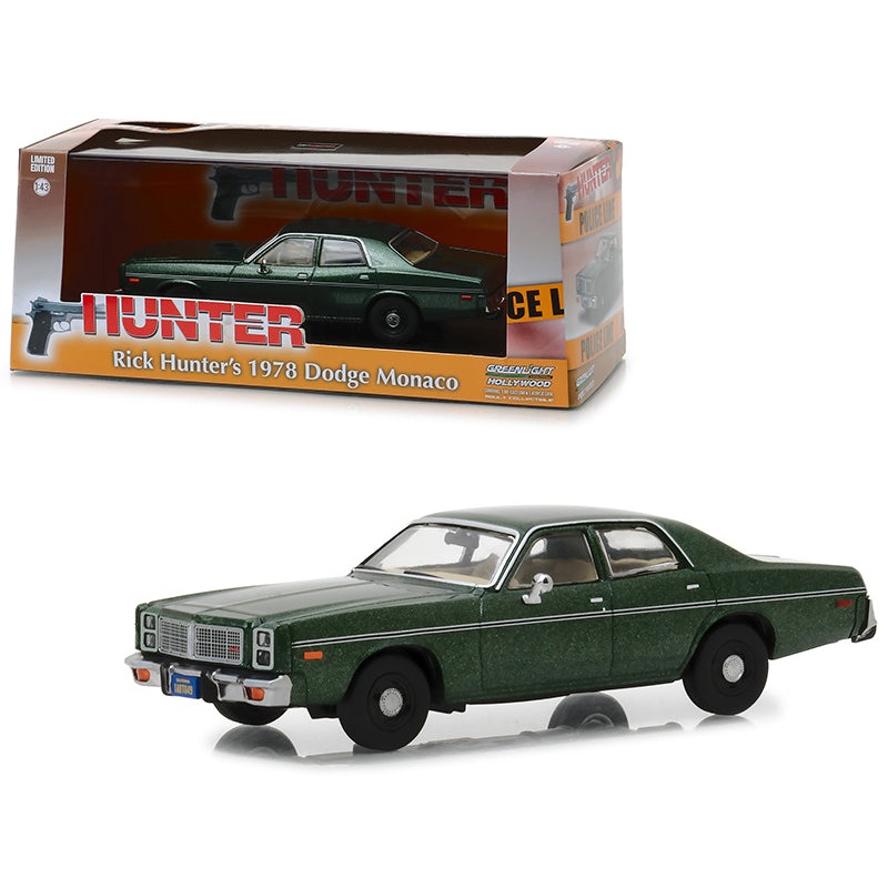 1978 Dodge Monaco (Rick Hunter’s) Green “Hunter” (1984-1991) TV Series 1/43 Diecast Model Car by Greenlight