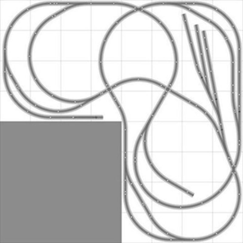 Bachmann E-Z Track Train Layout #029 Train Set HO Scale 8′ X 8′ L Wire Switches