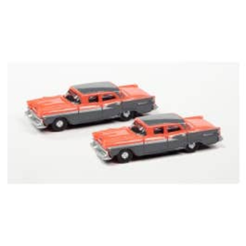Classic Metal Works 50438  N 1959 FORD FAIRLANE (GERANIUM/GUNSMOKE GRAY) (2-PACK)