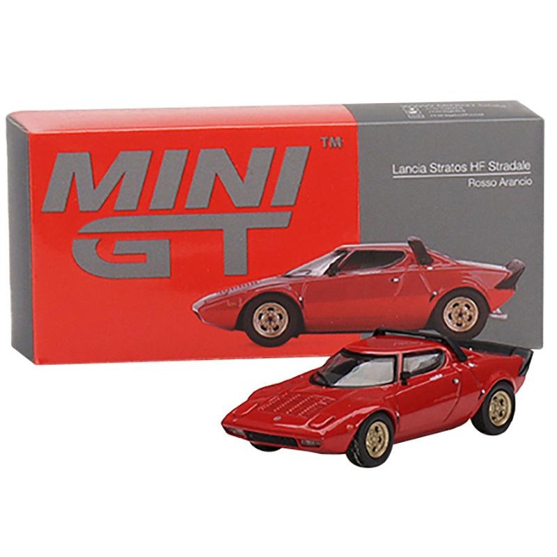 Lancia Stratos HF Stradale Rosso Arancio Red Limited Edition to 2400 pieces Worldwide 1/64 Diecast Model Car by Mini GT