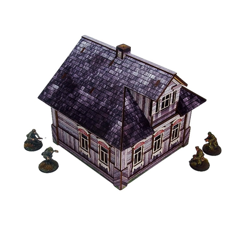 Micro Art Studio – WW2 Ostfront Village  Whitewashed Dacha (1)  (H00235)