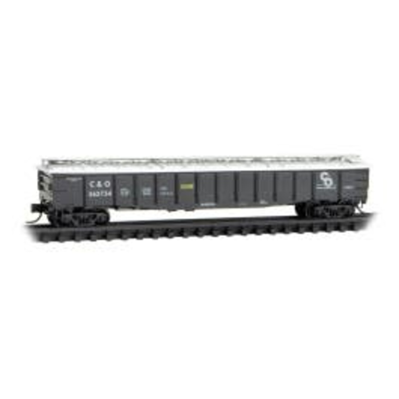 Micro Trains 10600036 N Scale – 50' Steel Sided Covered Gondola C&O Rd# 362734