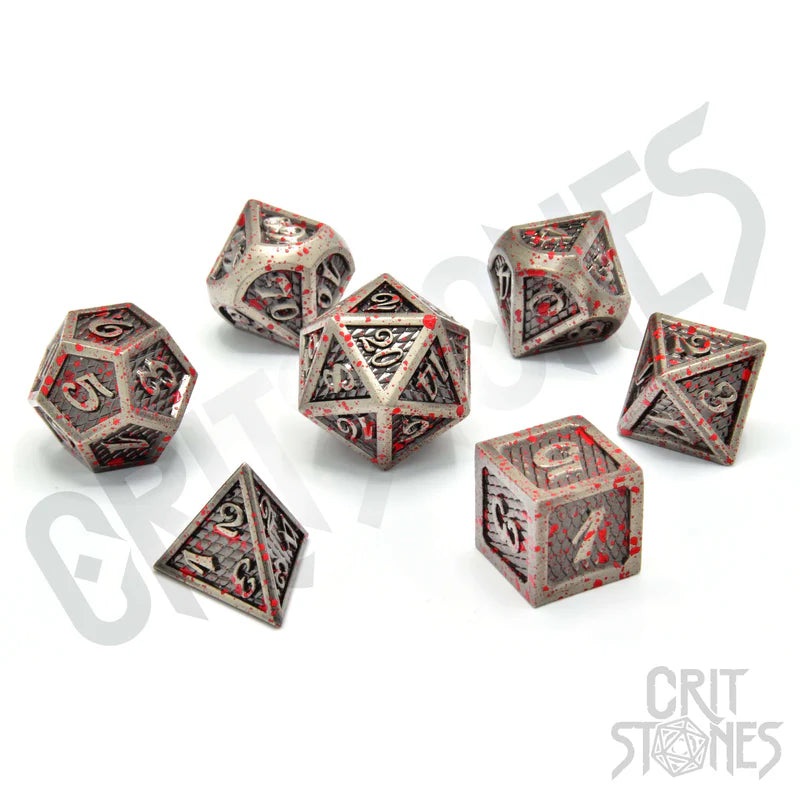 CritStones – Metal RPG Dice Set – The Gladiator