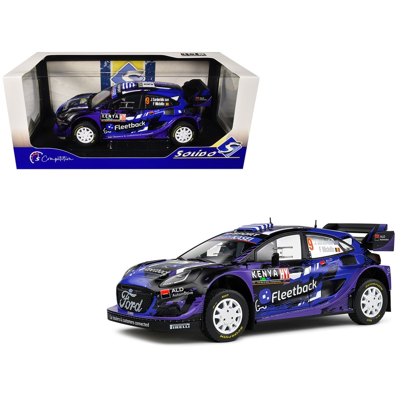 Ford Puma Rally1 Hybrid #9 Jourdan Serderidis – Frederic Miclotte “Safari Rally Kenya” (2022) “Competition” Series 1/18 Diecast Model Car by Solido