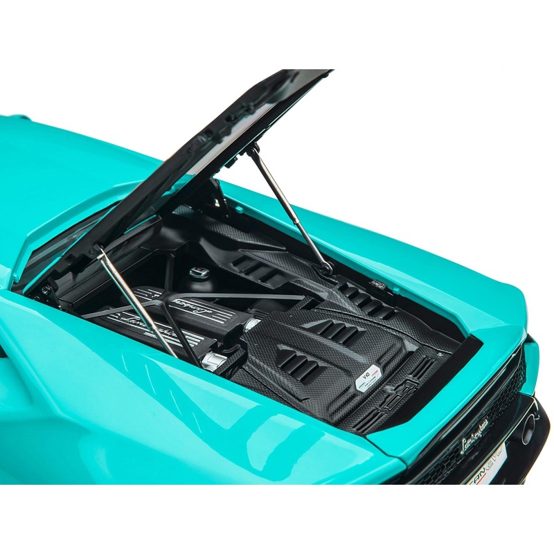 Lamborghini Huracan EVO Blu Glauco Blue 1/18 Model Car by Autoart