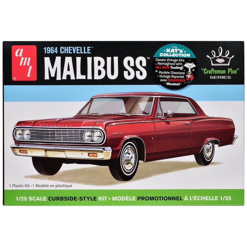Skill 2 Model Kit 1964 Chevrolet Chevelle Malibu SS “Craftsman Plus” Series 1/25 Scale Model by AMT