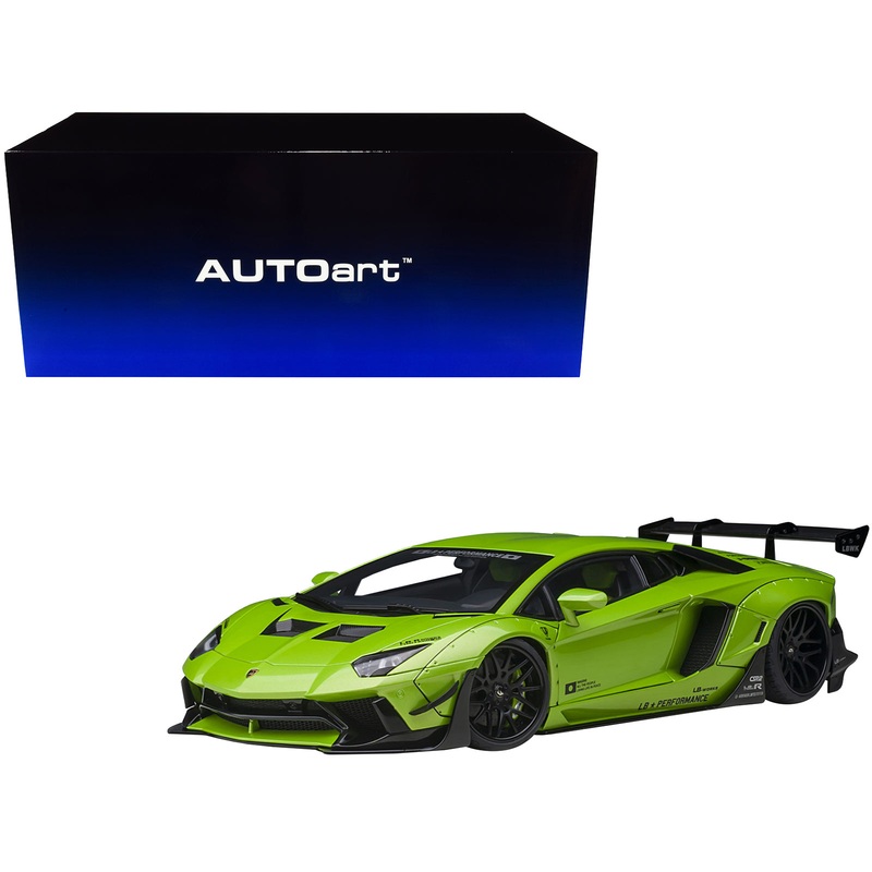 Lamborghini Aventador Liberty Walk LB-Works Pearl Green Metallic Limited Edition 1/18 Model Car by Autoart