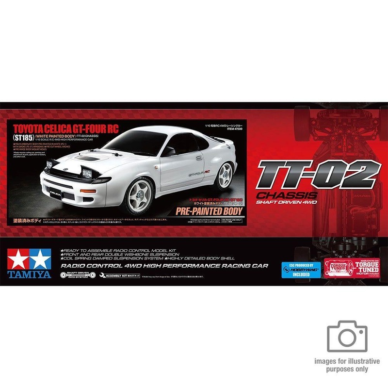 Tamiya – R/C Toyota Celica GT-Four w/ Painted Body (ST185) (TT02) (w/ ESC incl.)