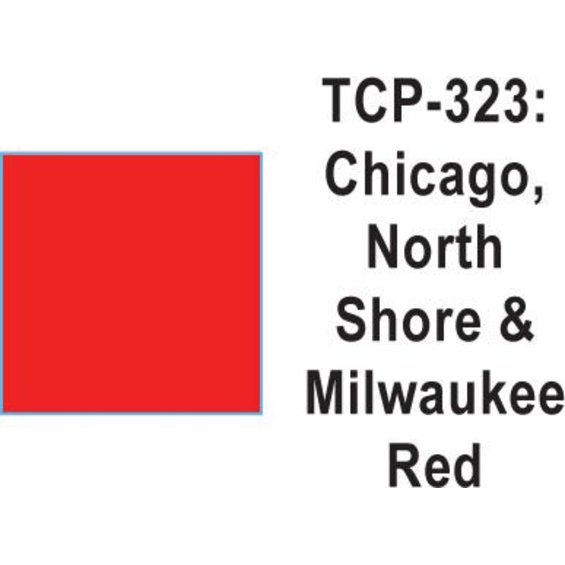 Tru Color TCP-323 Chicago North Shore and Milwaukee, Red Paint 1 ounce