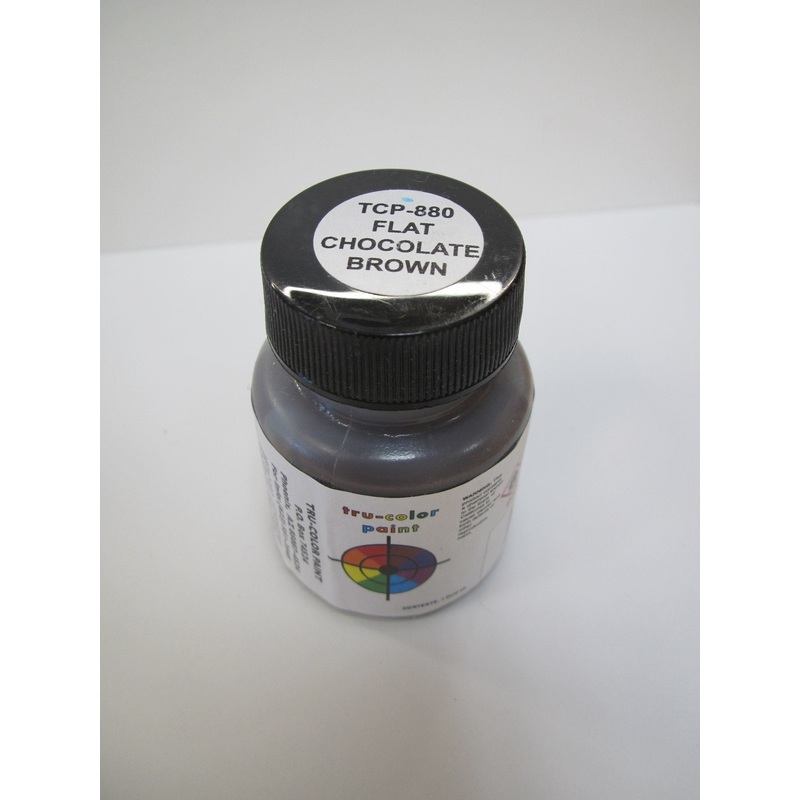 Tru Color TCP-880 Flat, Brushable Chocolate Brown Paint 1 Fluid Ounce