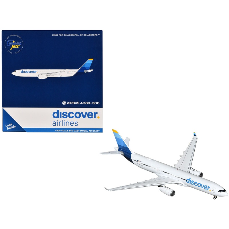 Airbus A330-300 Commercial Aircraft “Discover Airlines” (D-AIKK) White with Blue Tail 1/400 Diecast Model Airplane by GeminiJets