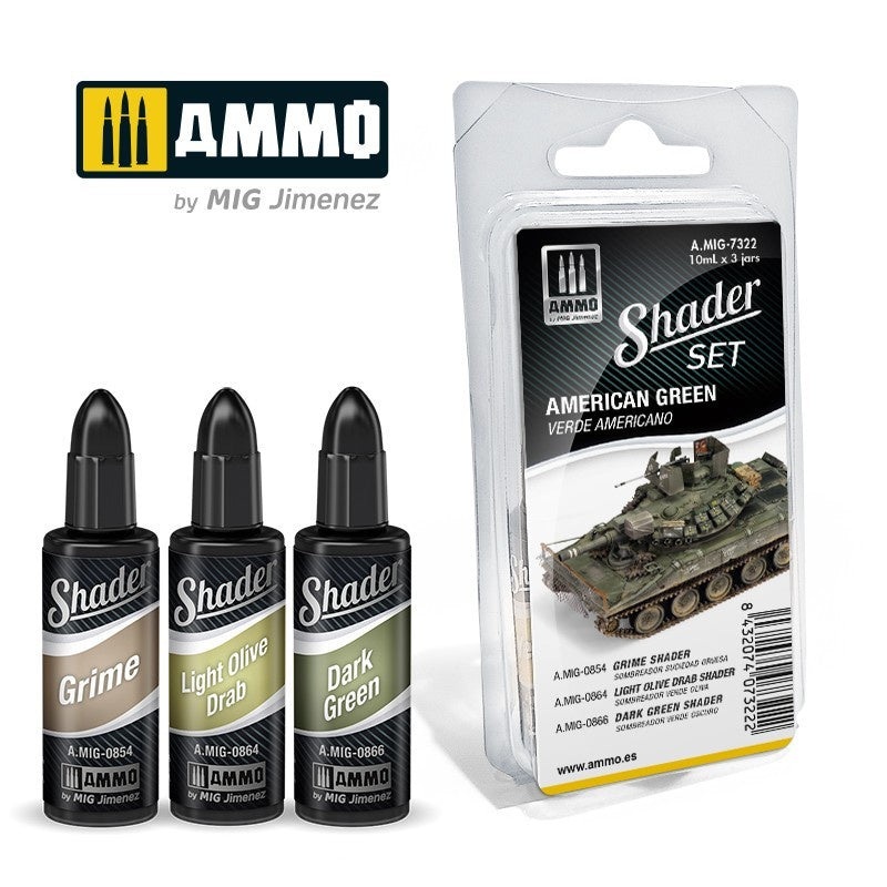 AMMO – 7322 American Green Matt Shader Set