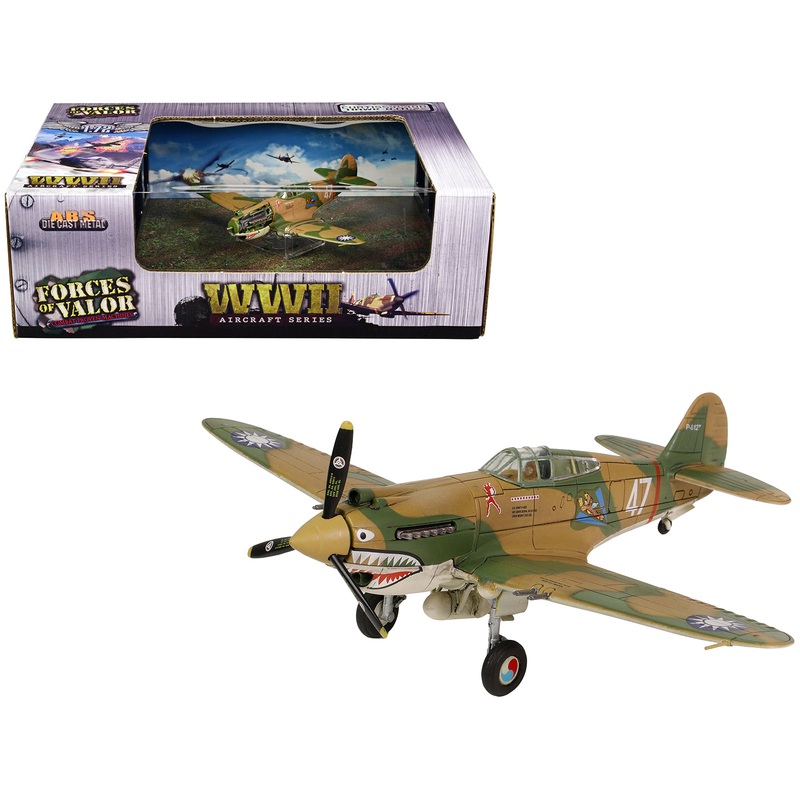 Curtiss P-40B HAWK 81A-2 Aircraft Fighter “3rd Pursuit Squadron American Volunteer Group P-8127 Serial : 47 China” (June 1942) “WW2 Aircrafts Series” 1/72 Diecast Model by Forces of Valor
